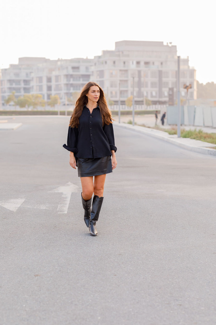 VEGAN LEATHER MINI SKIRT