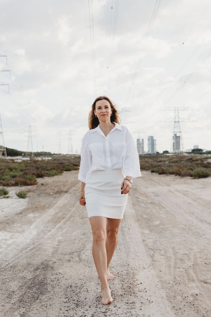 Audrey Shirt Linen White with pockets | EMILIA OHRTMANN 