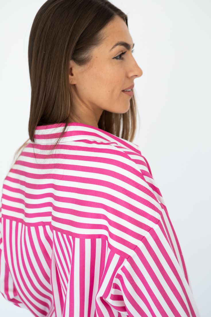 Pink Stripes Tencel Kate Shirt | EMILIA OHRTMANN