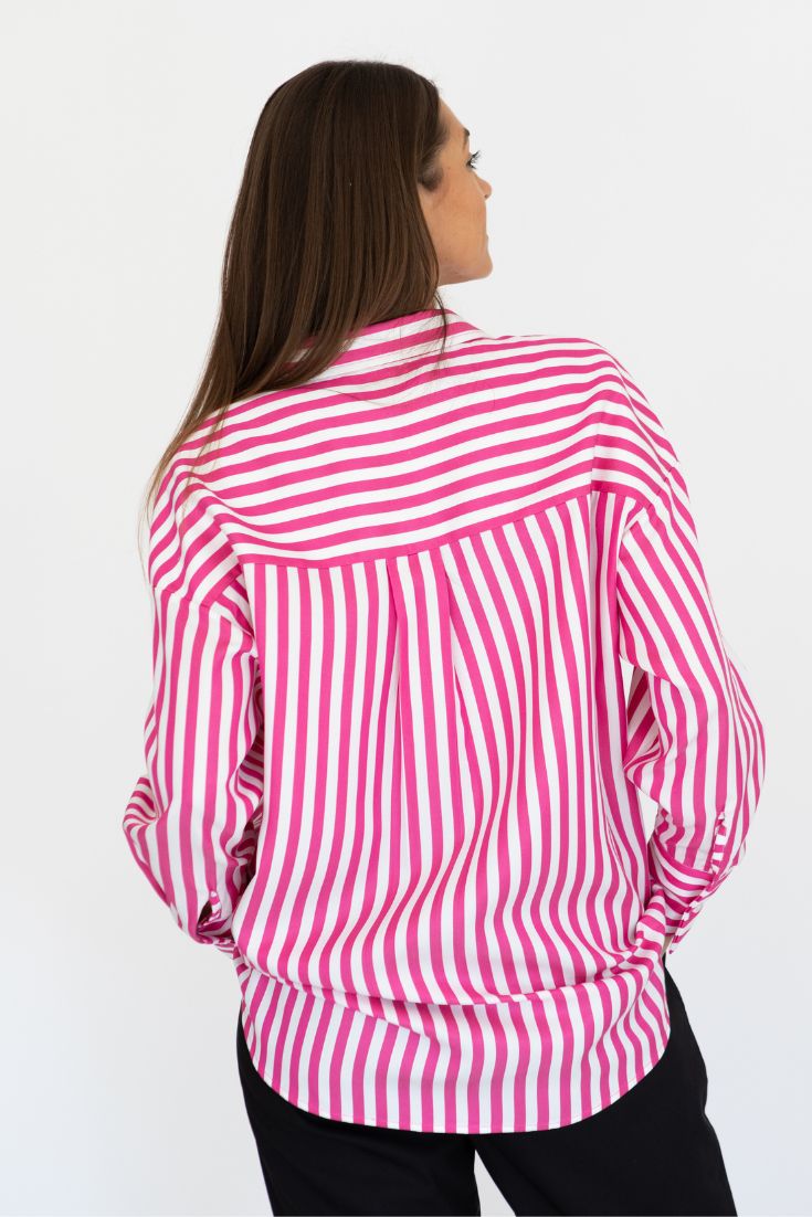 Pink Stripes Tencel Kate Shirt | EMILIA OHRTMANN
