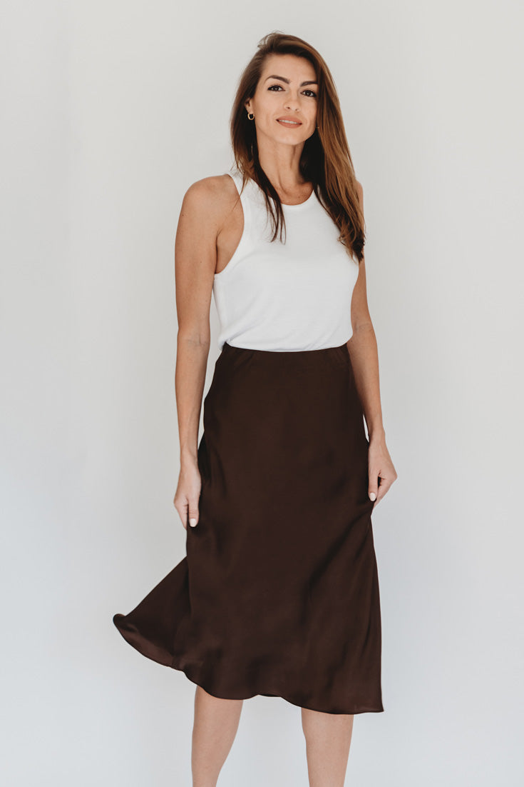 LUCIA SKIRT | BROWN