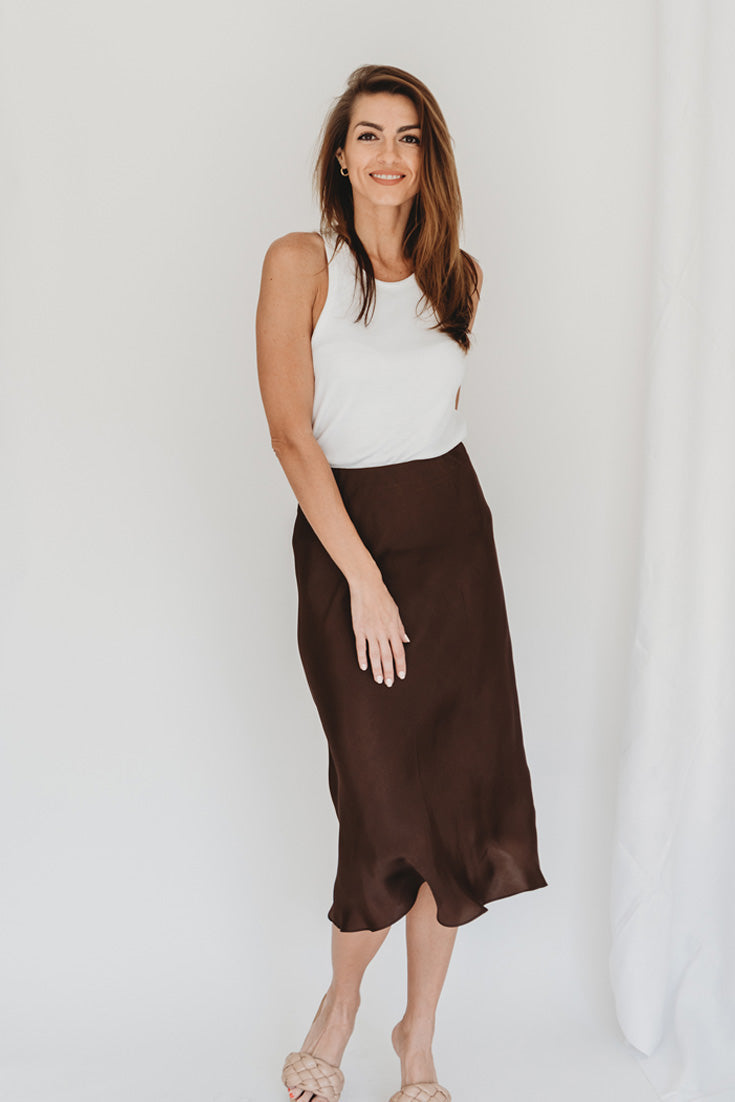 LUCIA SKIRT | BROWN