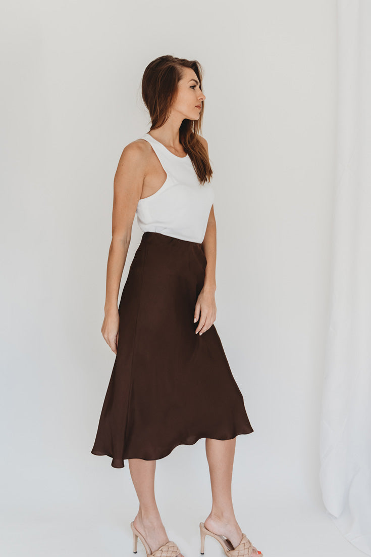 LUCIA SKIRT | BROWN