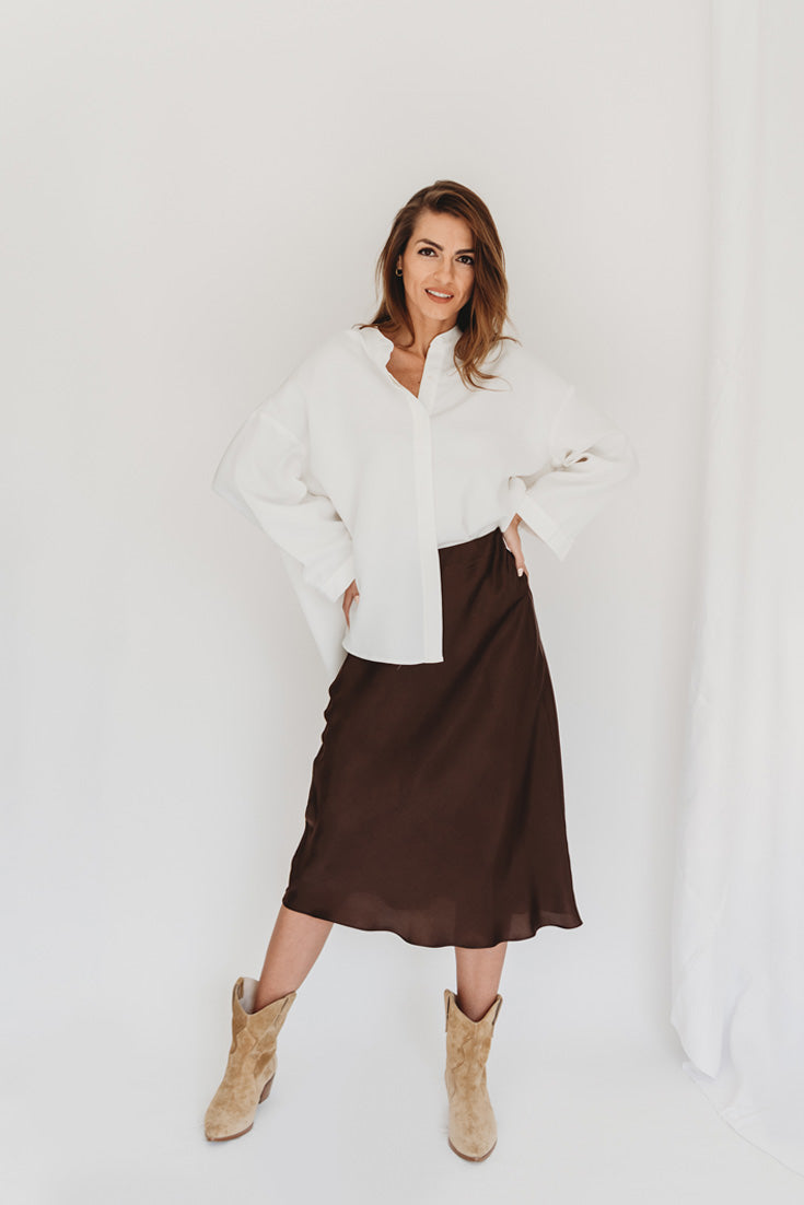 LUCIA SKIRT | BROWN