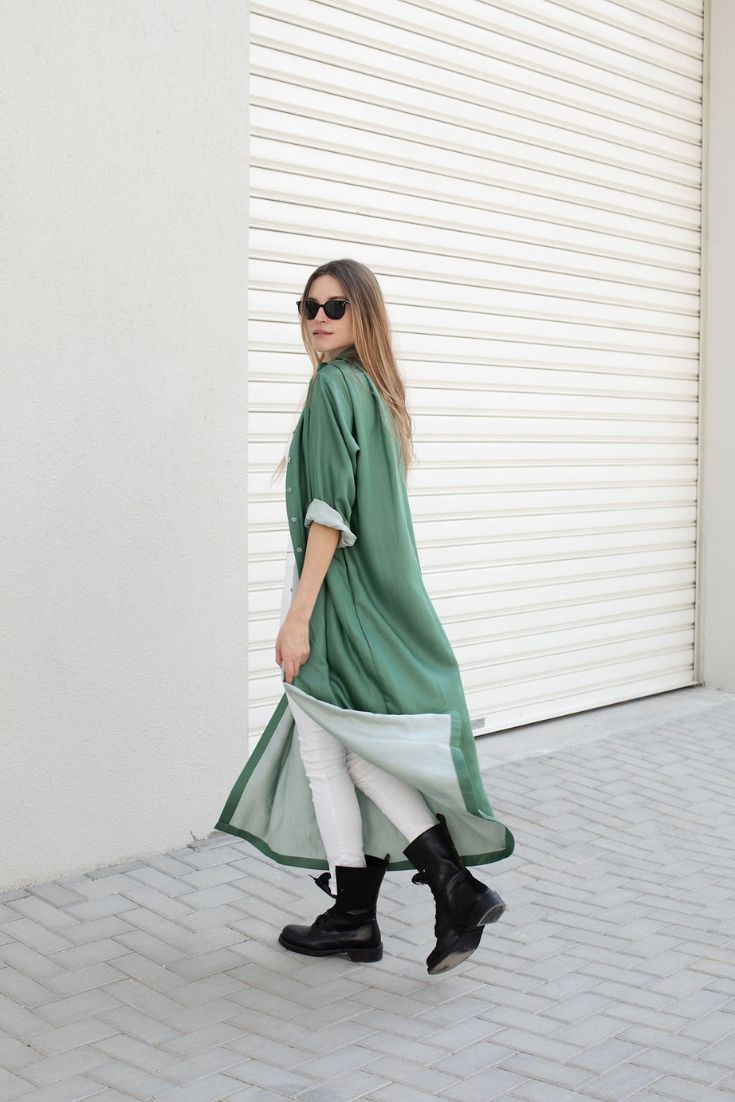 CAROLINE DRESS, GREEN, TENCEL, SUSTAINABLE | EMILIA OHRTMANN