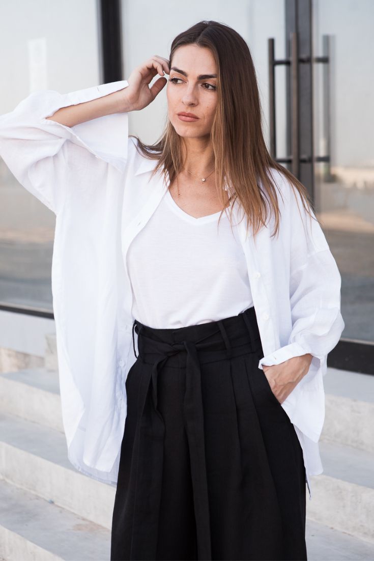 Sienna Tee V-neck Tencel - Sustainable Fashion Dubai | EMILIA OHRTMANN