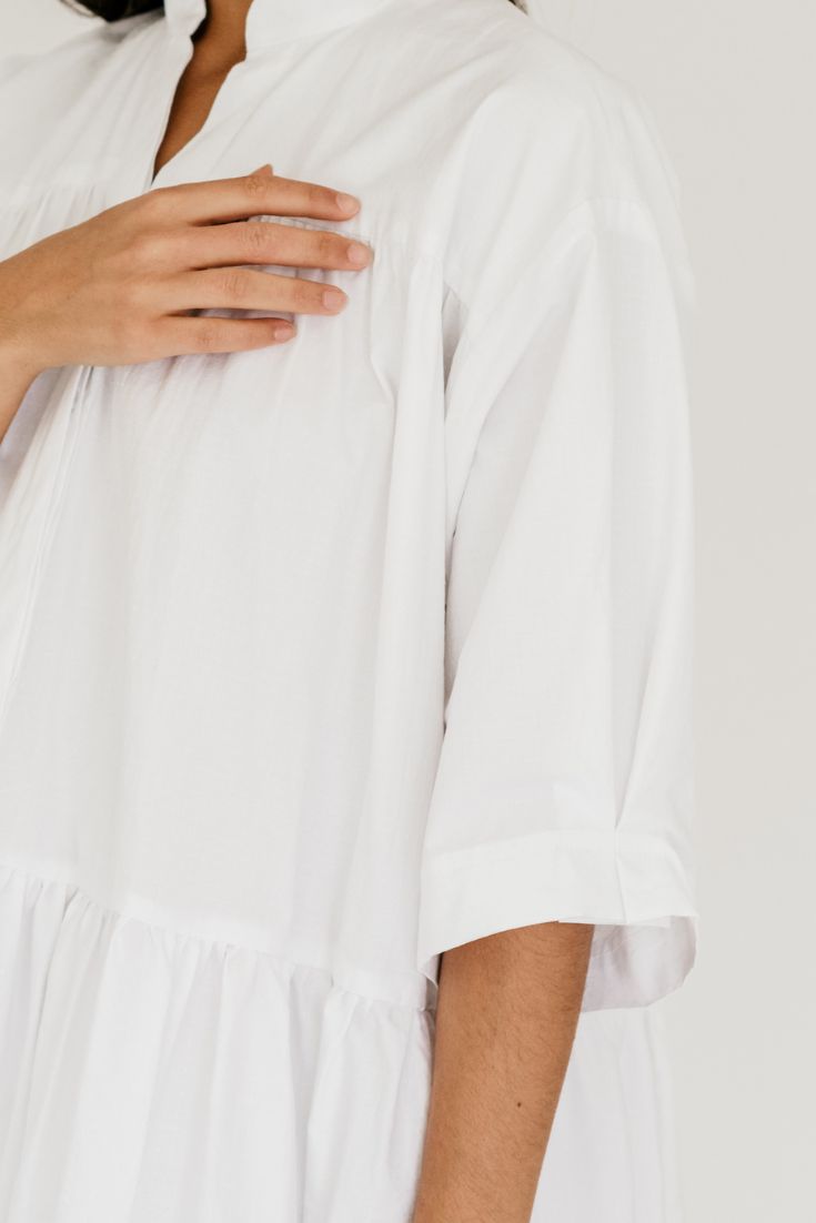LILY DRESS sleeve detail organic cotton | EMILIA OHRTMANN