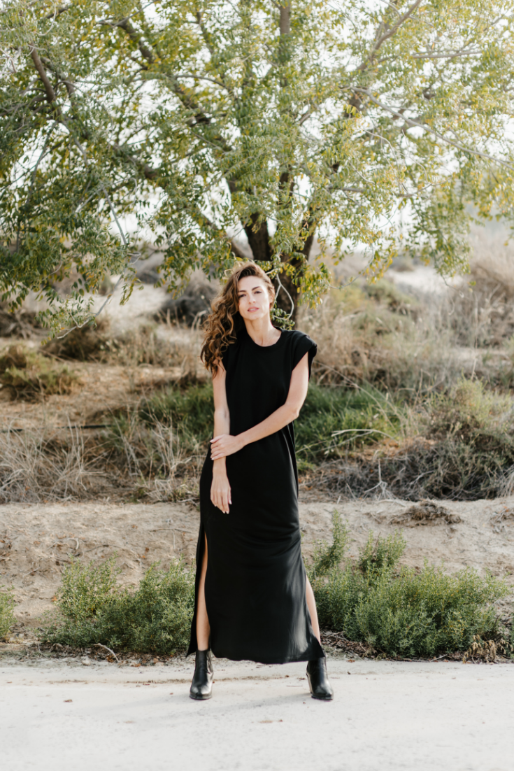 Amaia Dress black jersey tencel | EMILIA OHRTMANN