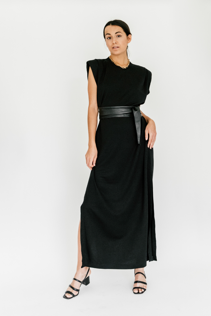 Amaia Dress black jersey tencel | EMILIA OHRTMANN