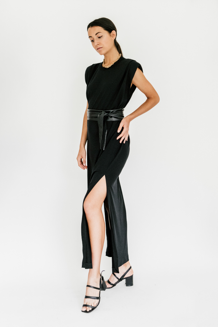 Amaia Dress black jersey tencel | EMILIA OHRTMANN