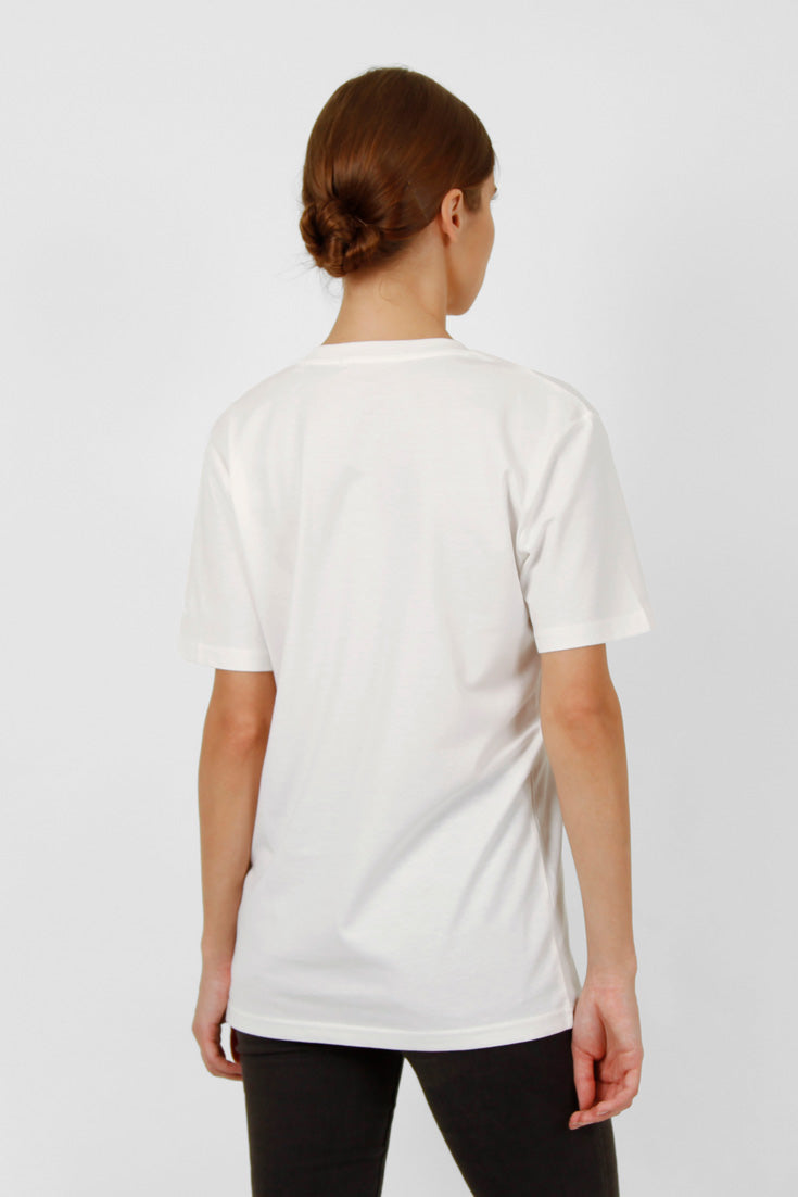 Anna T-shirt, white, 100% organic cotton, fair trade | EMILIA OHRTMANN