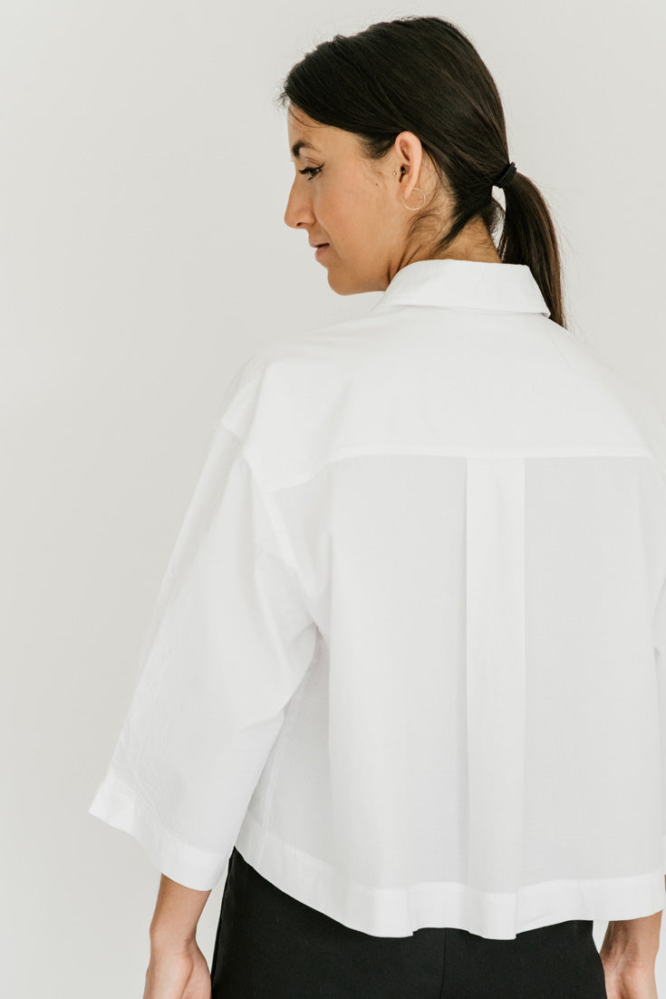 AUDREY SHIRT ORGANIC COTTON WHITE | EMILIA OHRTMANN