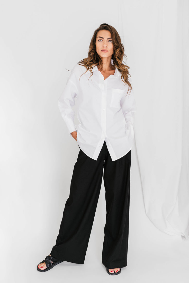 Organic Cotton Classic Oversized Shirt Blouse | Kate Shirt | EMILIA OHRTMANN