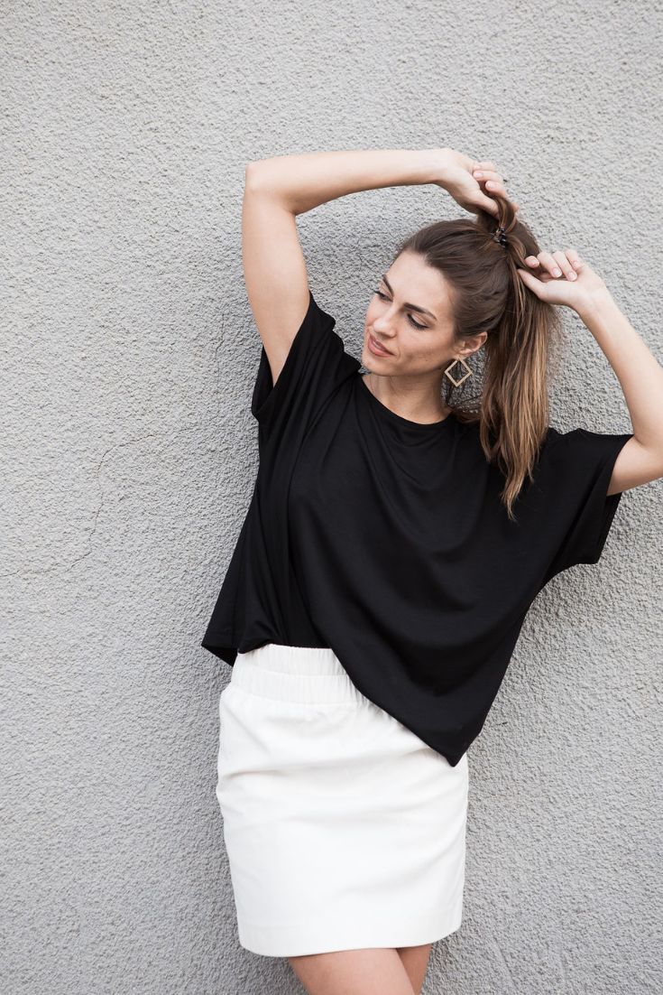 Lyana Mini Skirt Organic Cotton Off White Sustainable Fashion | EMILIA OHRTMANN
