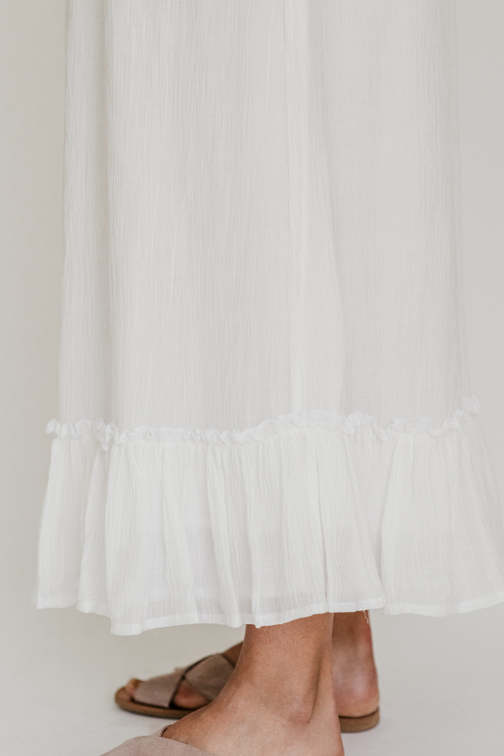 White strapless dress summerdress Marina Dress | EMILIA OHRTMANN