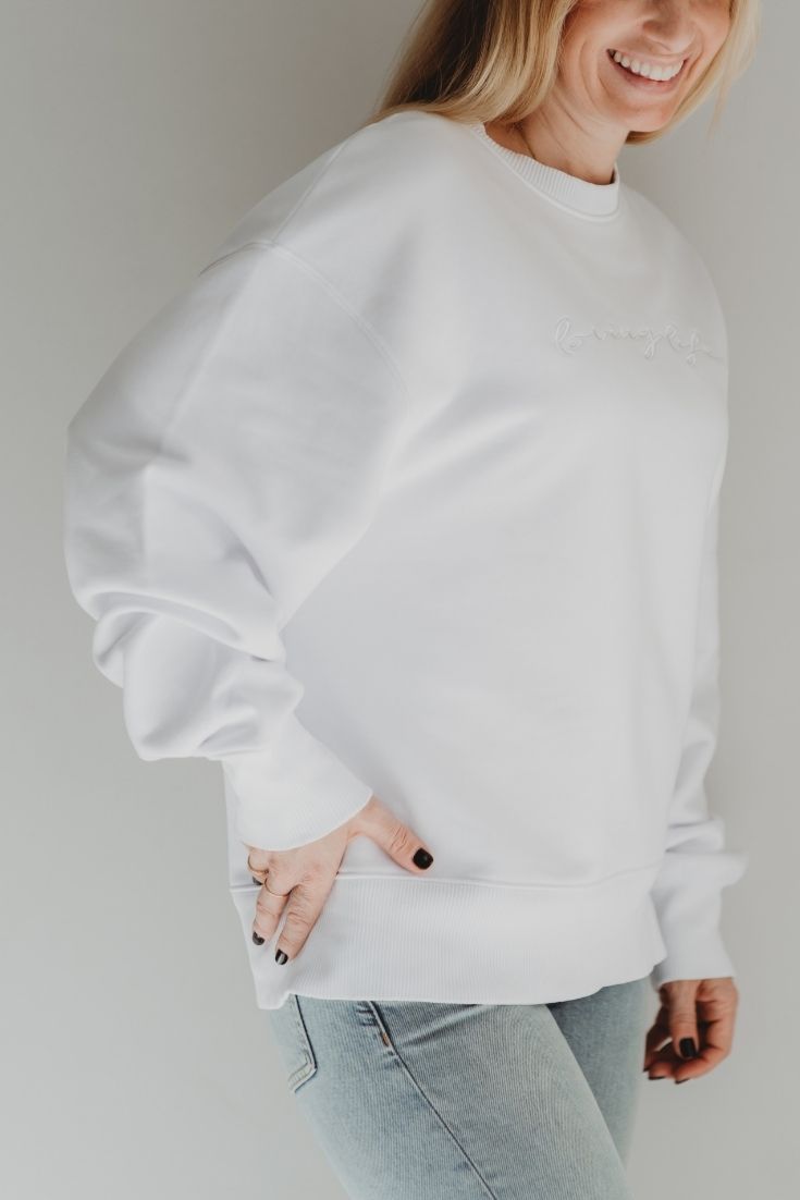 White Sweatshirt Sophie | EMILIA OHRTMANN
